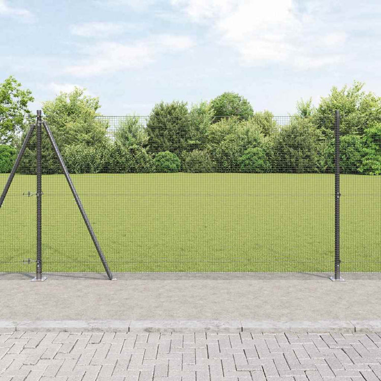 Poteau de clôture Vidaxl gris 10 x 1,2 m (maille 16 x 16 mm)
