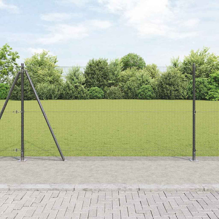 Poteau de clôture Vidaxl gris 10 x 1,2 m (maille 19 x 19 mm)