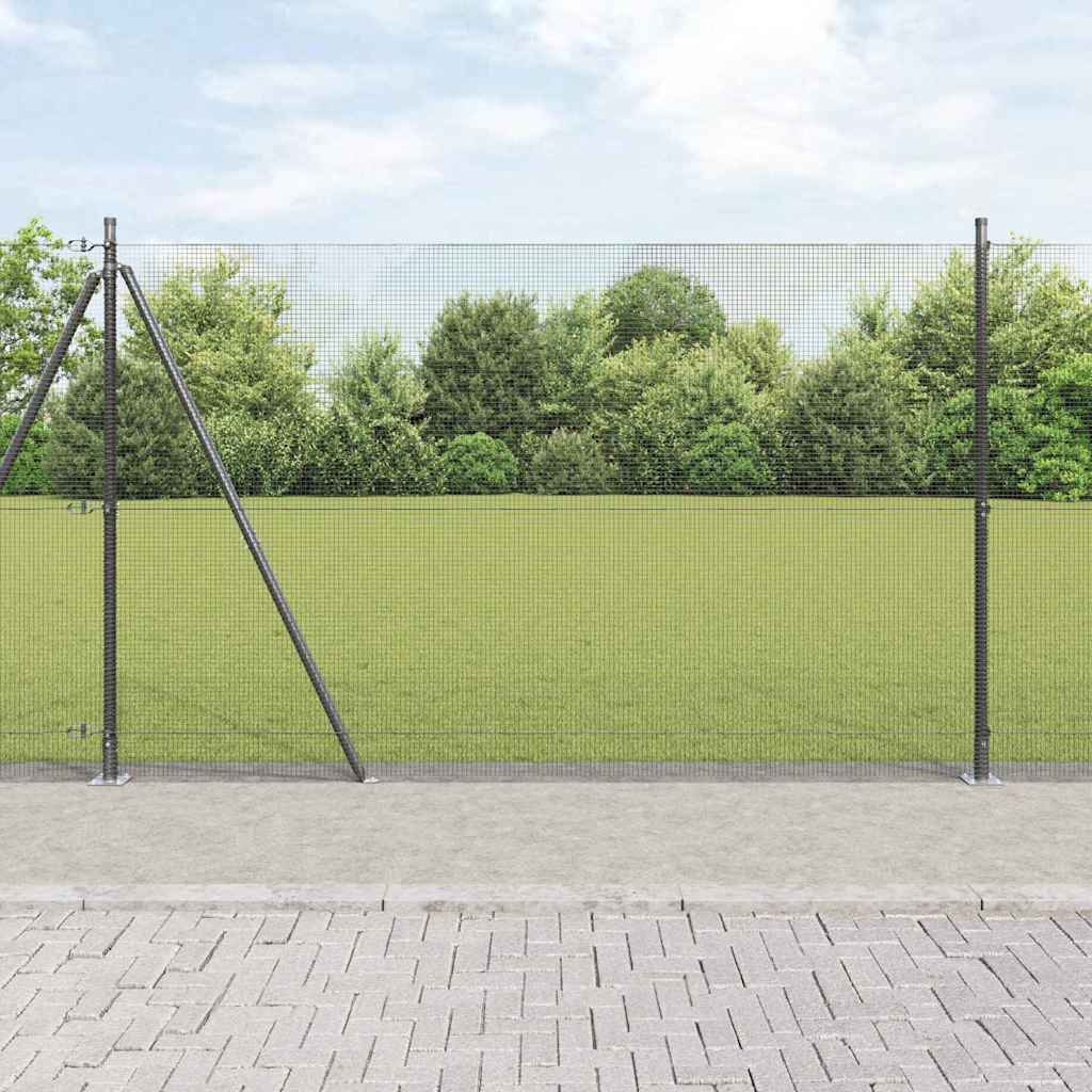 Poteau de clôture Vidaxl gris 10 x 1,4 m (maille 12 x 12 mm)