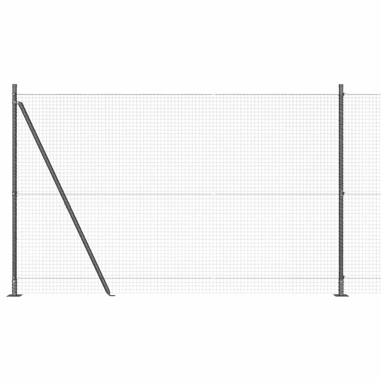 Vidaxl poteau de clôture gris 10 x 1,5 m (maille 25 x 25 mm) acier