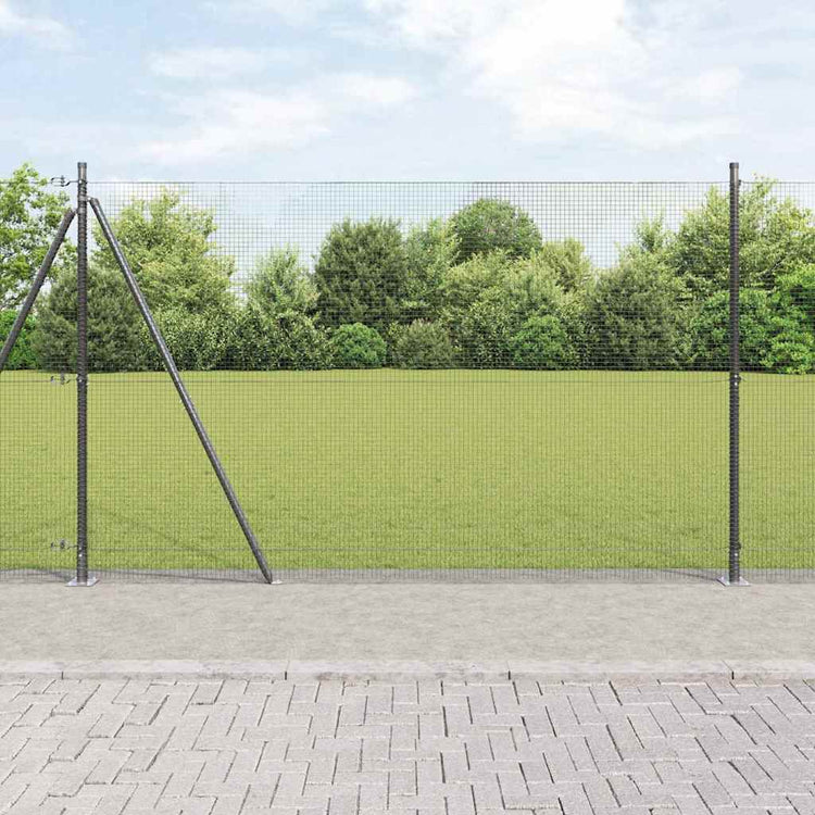 Poteau de clôture Vidaxl gris 10 x 1,6 m (maille 16 x 16 mm)