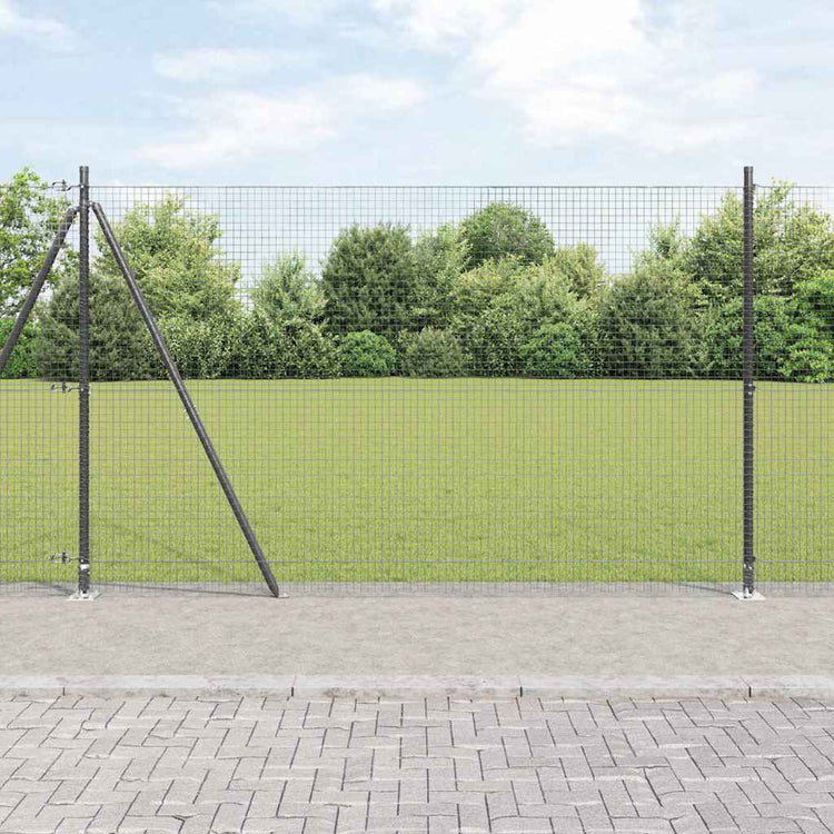 Poteau de clôture Vidaxl gris 10 x 1,6 m (maille 25 x 25 mm)