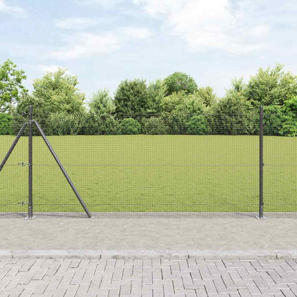 Poteau de clôture Vidaxl gris 25 x 0,8 m (maille 19 x 19 mm)
