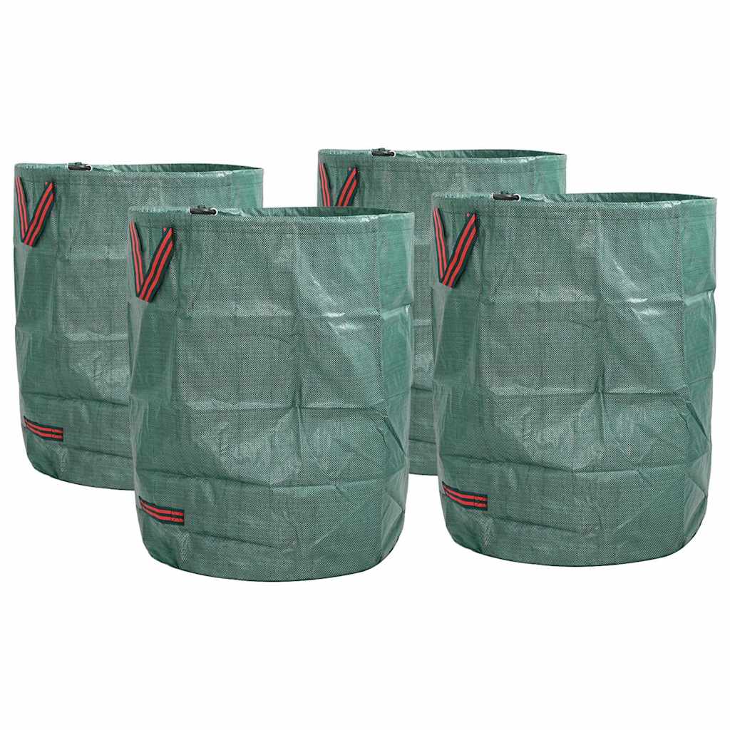 Vidaxxl sacs à déchets de jardin 4 pcs vert 66 x 66 x 83,5 cm polypropylène