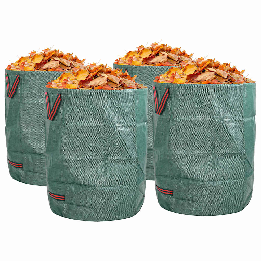 Vidaxxl sacs à déchets de jardin 4 pcs vert 66 x 66 x 83,5 cm polypropylène