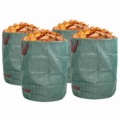 Vidaxxl sacs à déchets de jardin 4 pcs vert 66 x 66 x 83,5 cm polypropylène