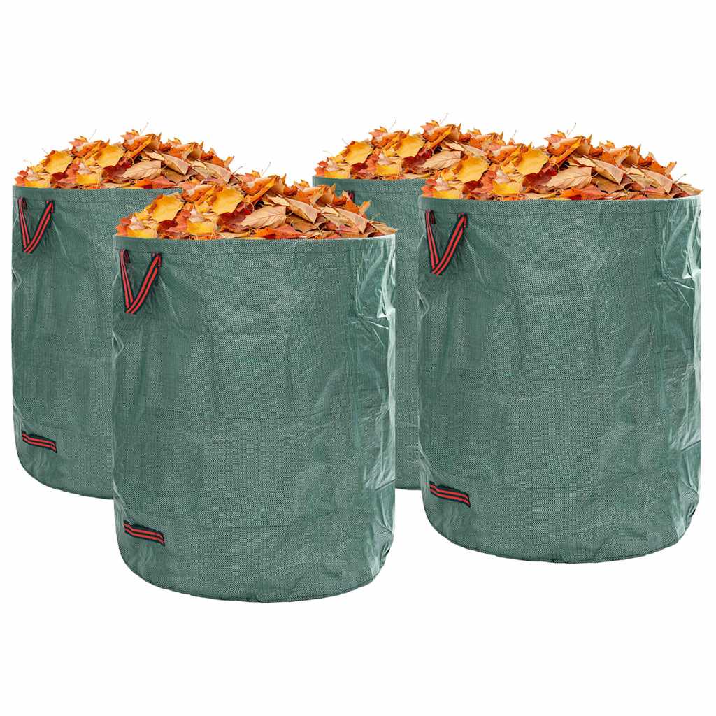Vidaxxl sacs à déchets de jardin 4 pcs vert 79 x 79 x 99,5 cm polypropylène