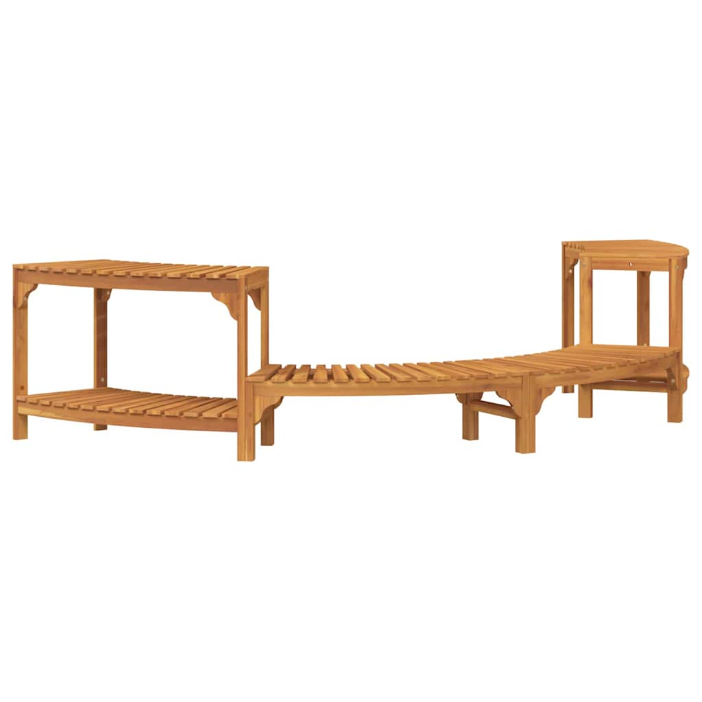 Vidaxx environnement spa demi-rond marron 252 x 112 x 55,5 cm