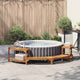 Vidaxx environnement spa demi-rond marron 272 x 120 x 55,5 cm