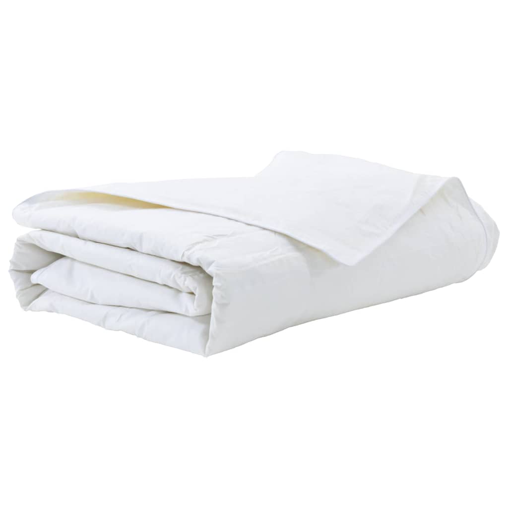 Vidaxl couette été blanc 155 x 220 cm plumes