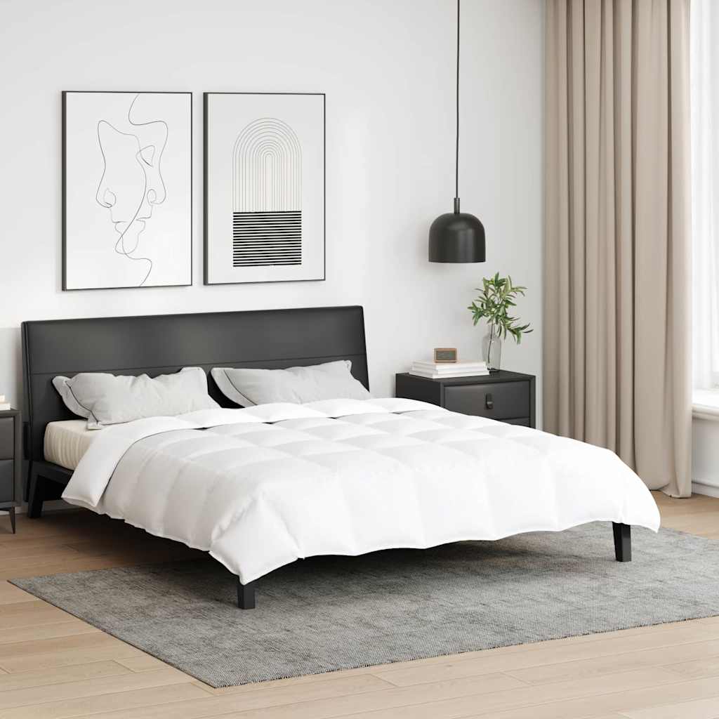 Vidaxl couette été blanc 260 x 220 cm plumes