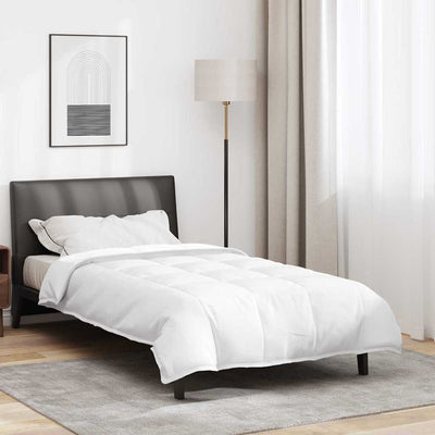 Vidaxl couette 2 en 1 blanc 135 x 200 cm plumes