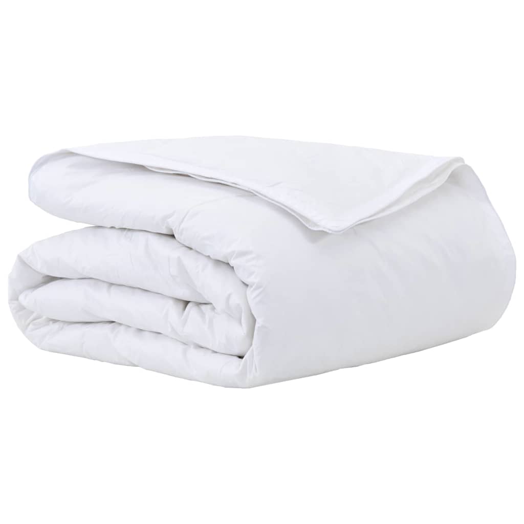 Vidaxl couette 2 en 1 blanc 155 x 220 cm plumes