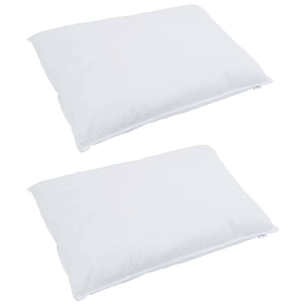 Vidaxxl oreiller avec coussin 2 pcs blanc 70 x 90 cm plumes