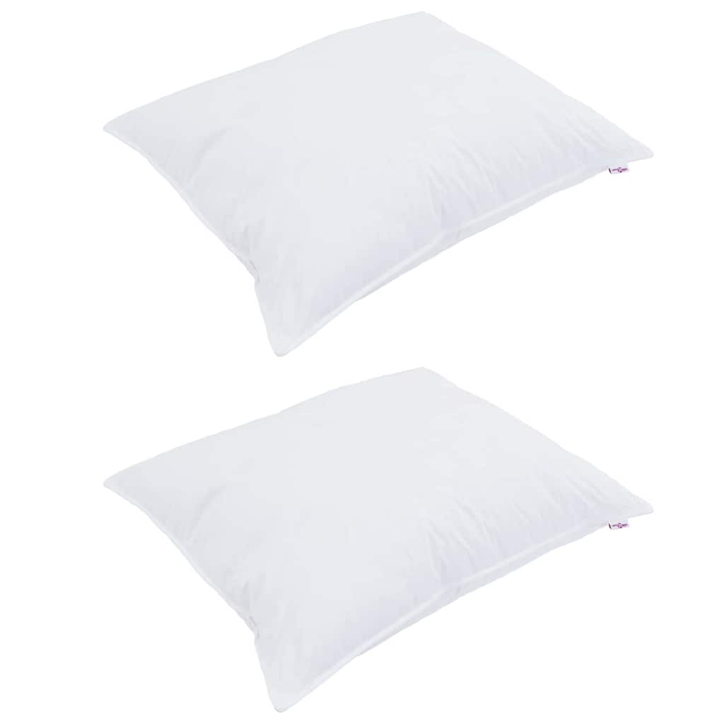 Vidaxxl oreiller avec coussin 2 pcs blanc 40 x 60 cm coton