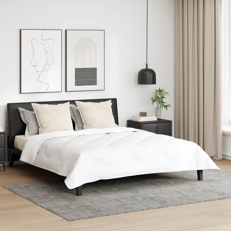 Vidaxxl oreiller avec coussin 2 pcs blanc 80 x 80 cm coton