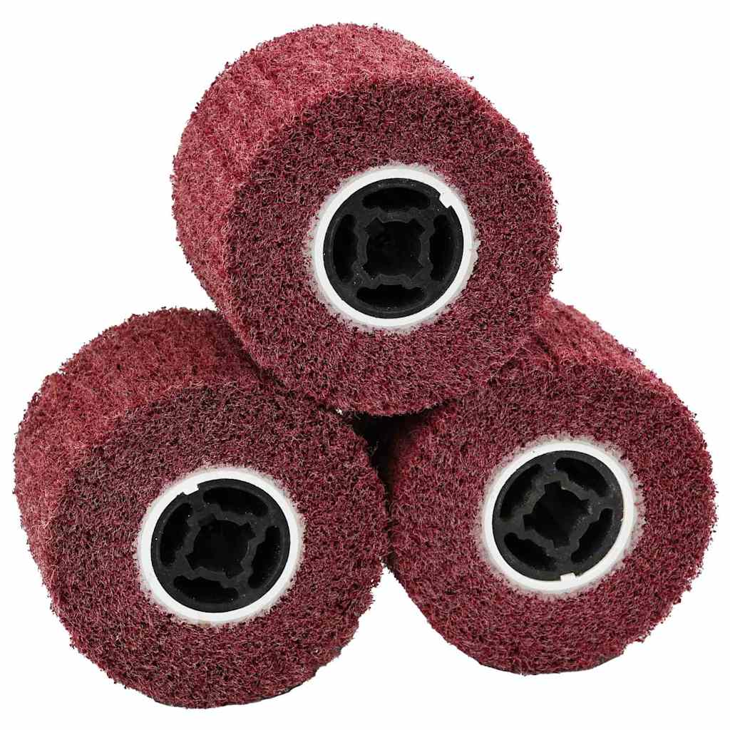 Vidaxl rouleaux abrasifs 3 pcs rouge 12 x 12 x 10 cm fibre synthétique