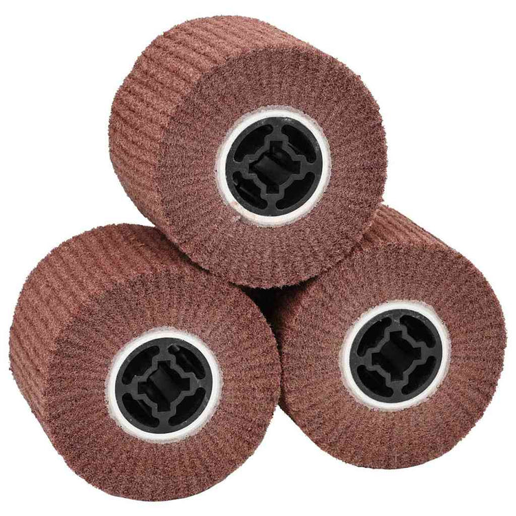 Vidaxl rouleaux abrasifs 3 pcs marron 12 x 12 x 10 cm fibre synthétique