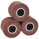 Vidaxl rouleaux abrasifs 3 pcs marron 12 x 12 x 10 cm fibre synthétique