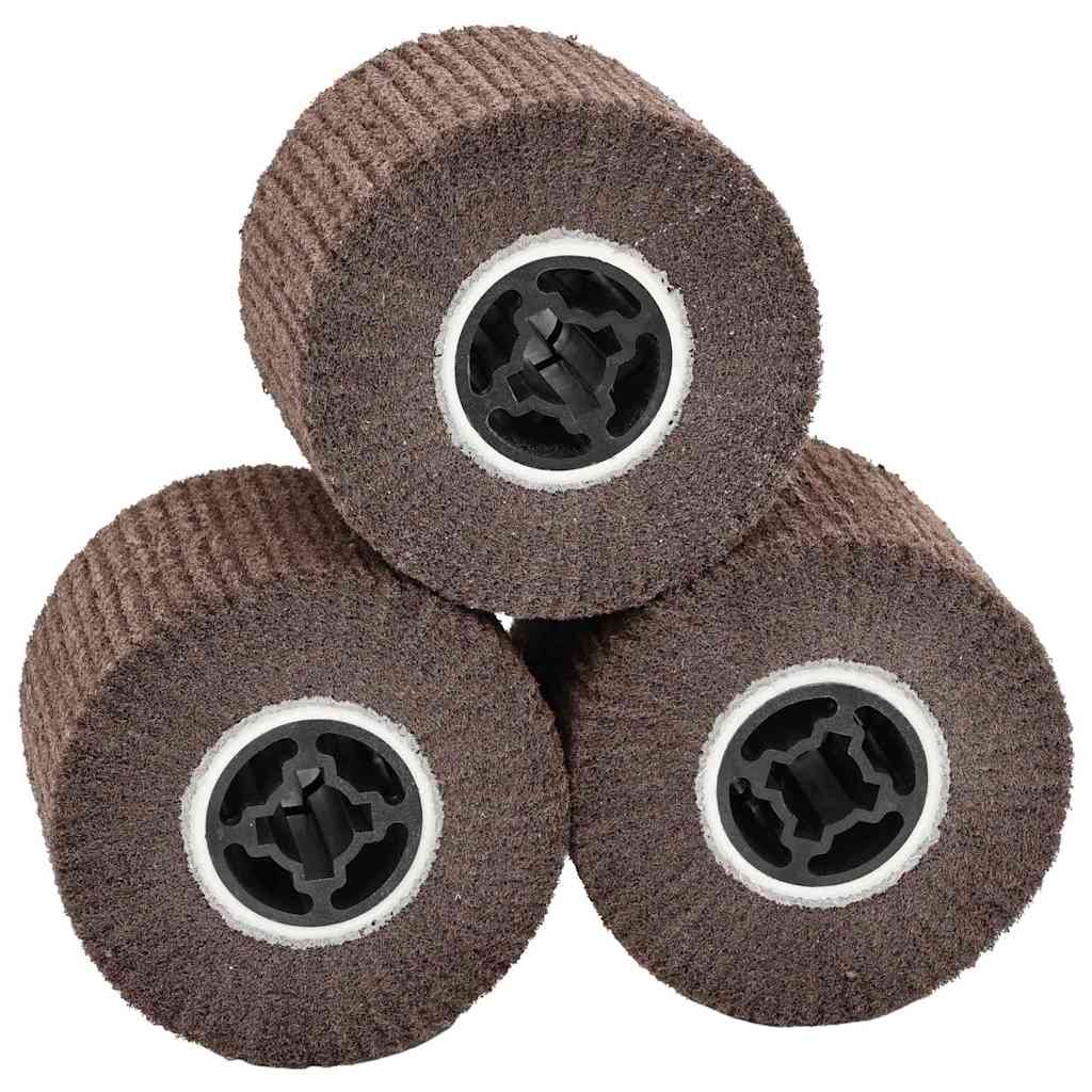 Vidaxl rouleaux abrasifs 3 pcs marron 12 x 12 x 10 cm fibre synthétique