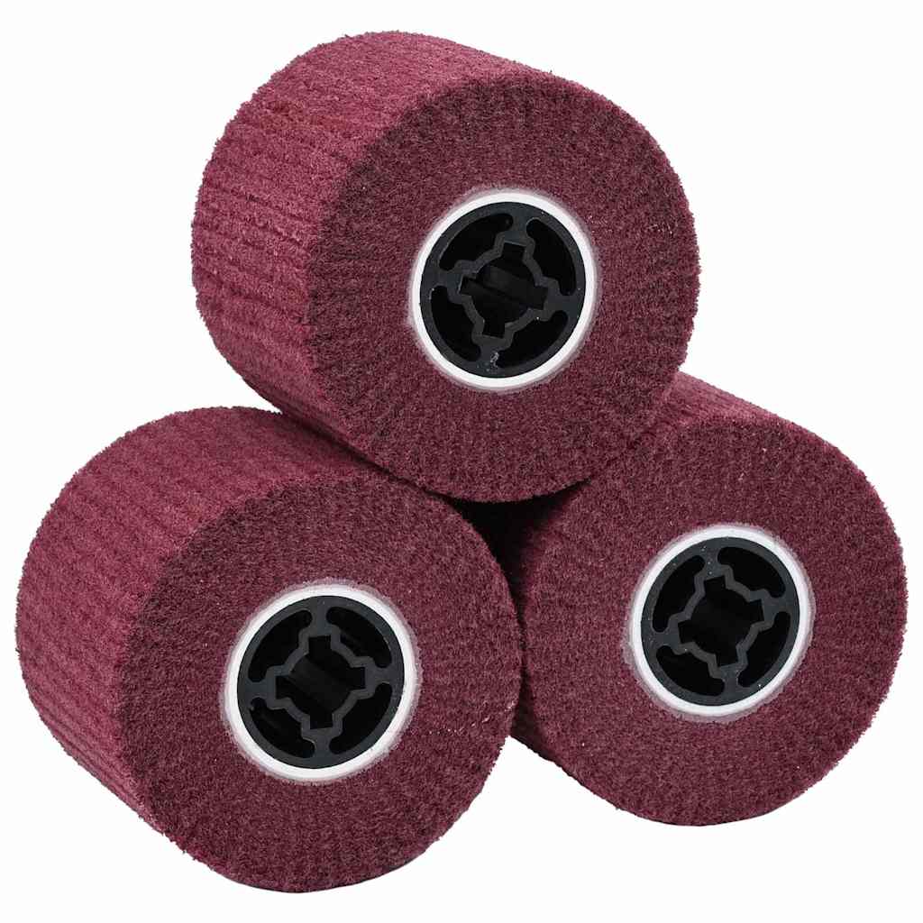 Vidaxl rouleaux abrasifs 3 pcs rouge 12 x 12 x 10 cm fibre synthétique