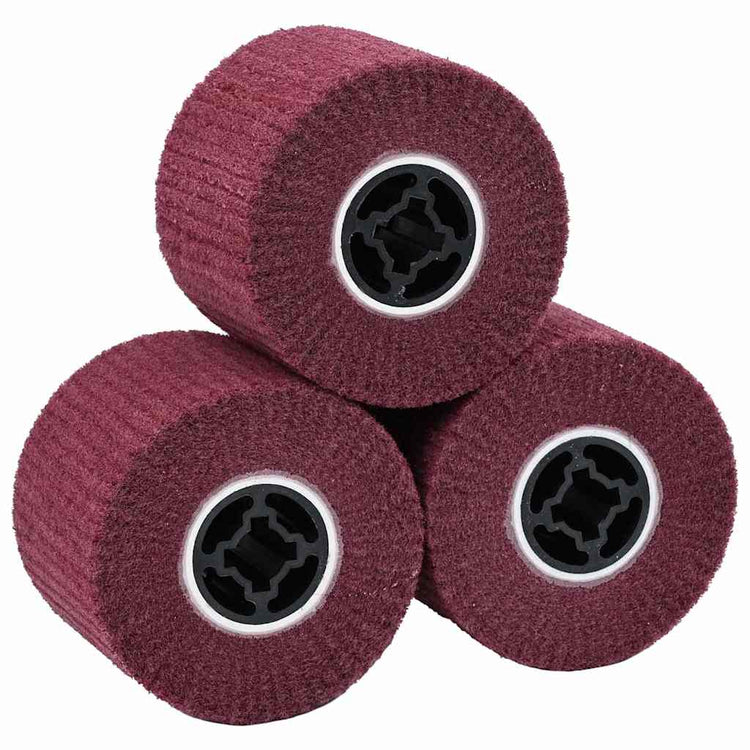 Vidaxl rouleaux abrasifs 3 pcs rouge 12 x 12 x 10 cm fibre synthétique