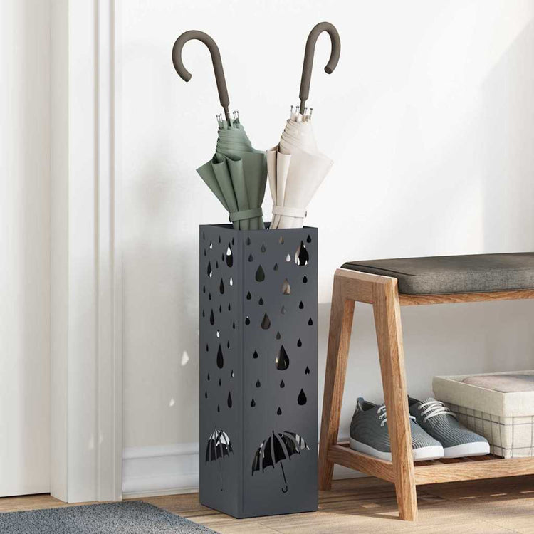 Vidaxl parapluie standard anthracite 15,5 x 15,5 x 49 cm métal
