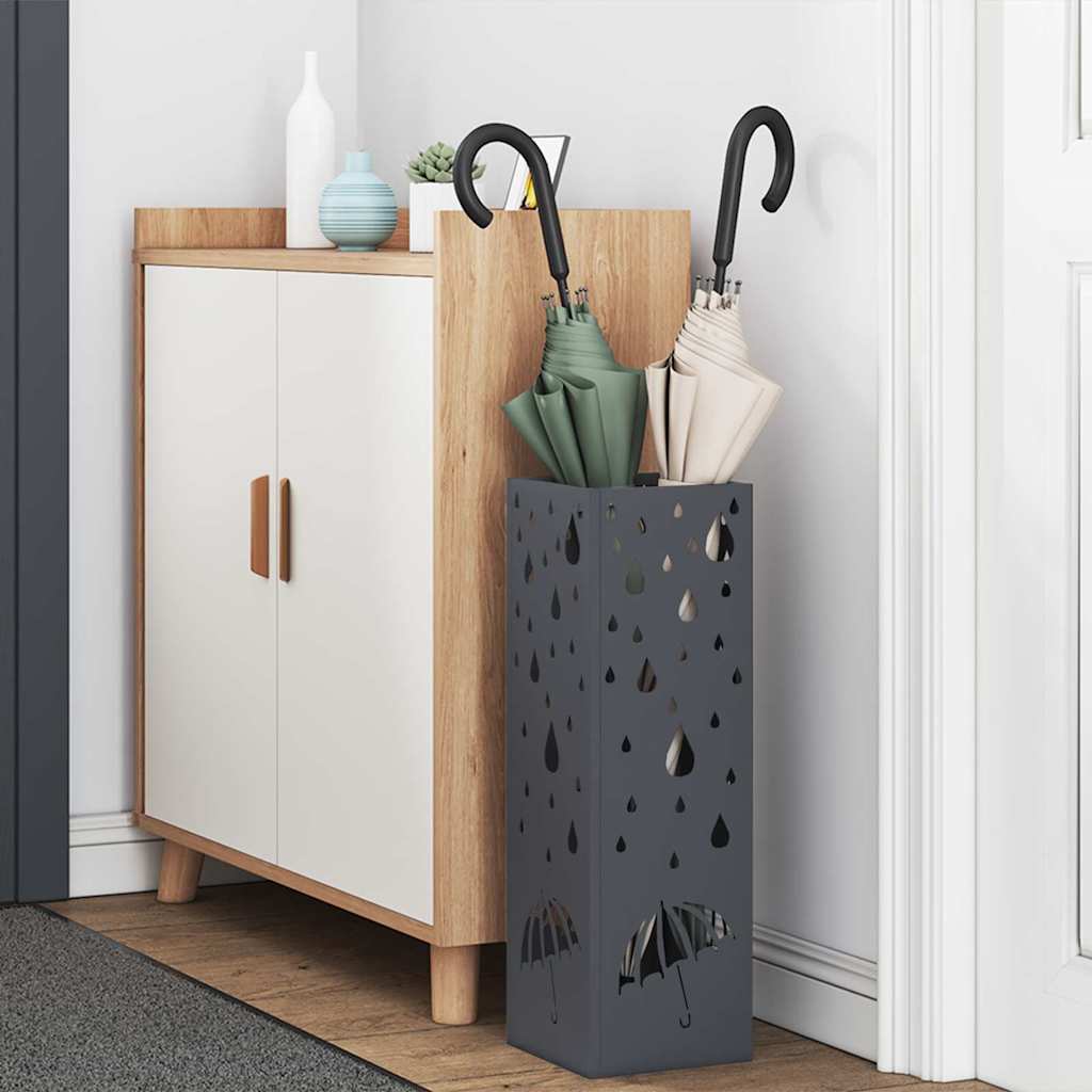 Vidaxl parapluie standard anthracite 15,5 x 15,5 x 49 cm métal