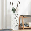 VidaXL porte-parapluie avec rangement blanc 15,5 x 15,5 x 49 cm métal