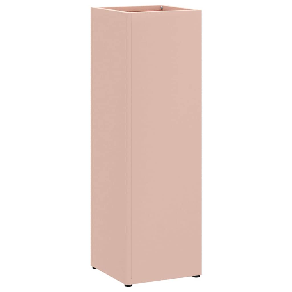 Vidaxl porte-parapluie avec rangement rose 15,5 x 15,5 x 49 cm en métal