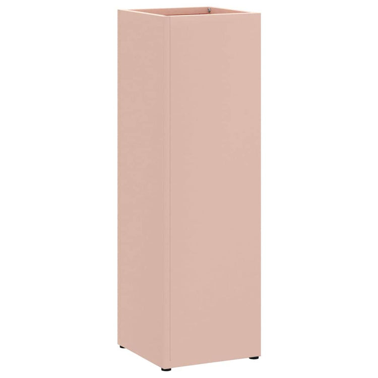 Vidaxl porte-parapluie avec rangement rose 15,5 x 15,5 x 49 cm en métal