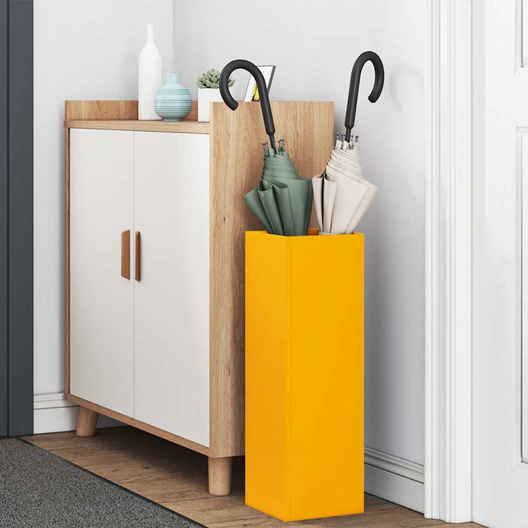 Vidaxl parapluie standard jaune moutarde 15,5 x 15,5 x 49 cm métal