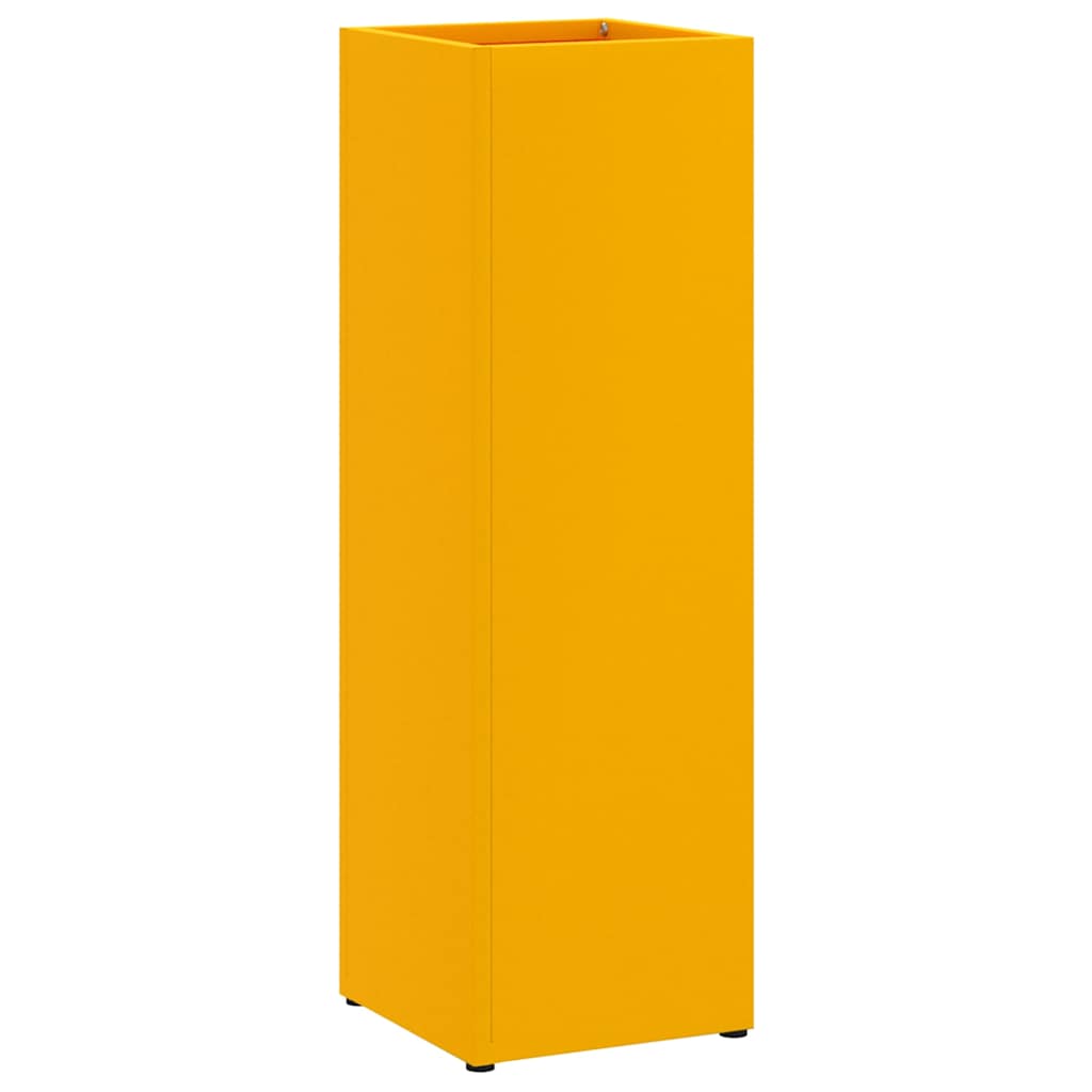 Vidaxl parapluie standard jaune moutarde 15,5 x 15,5 x 49 cm métal