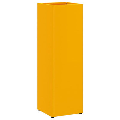 Vidaxl parapluie standard jaune moutarde 15,5 x 15,5 x 49 cm métal