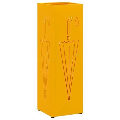 Vidaxl parapluie standard jaune moutarde 15,5 x 15,5 x 49 cm métal