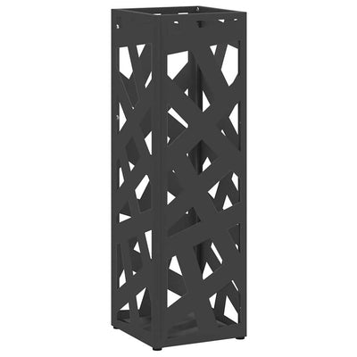 Vidaxx porte-parapluie avec rangement noir 15,5 x 15,5 x 49 cm métal