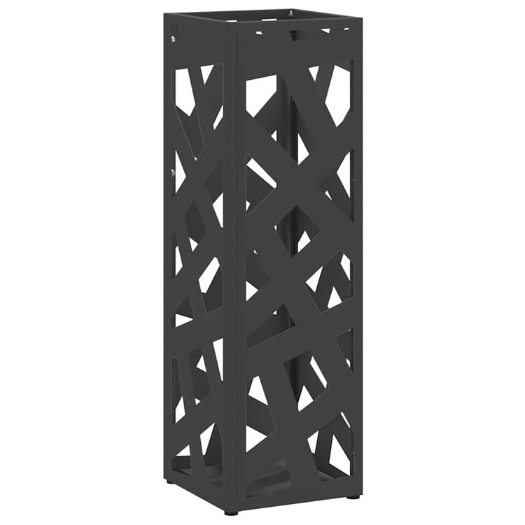 Vidaxx porte-parapluie avec rangement noir 15,5 x 15,5 x 49 cm métal