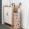 Vidaxl porte-parapluie avec rangement rose 15,5 x 15,5 x 49 cm en métal