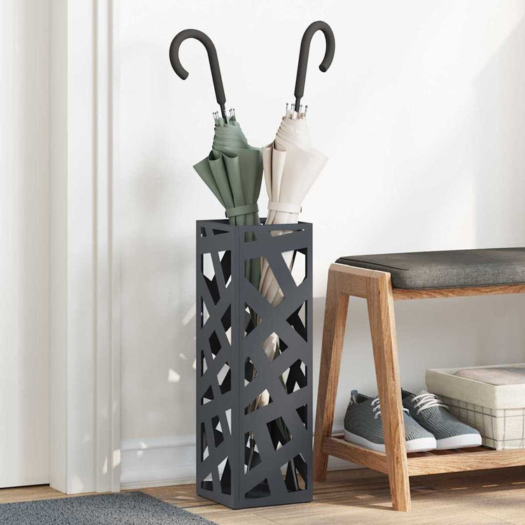 Vidaxl parapluie standard anthracite 15,5 x 15,5 x 49 cm métal