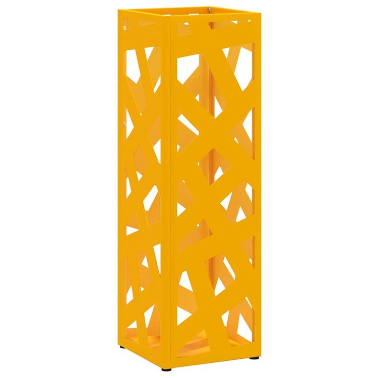Vidaxl parapluie standard jaune moutarde 15,5 x 15,5 x 49 cm métal