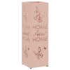 Vidaxl porte-parapluie avec rangement rose 15,5 x 15,5 x 49 cm en métal