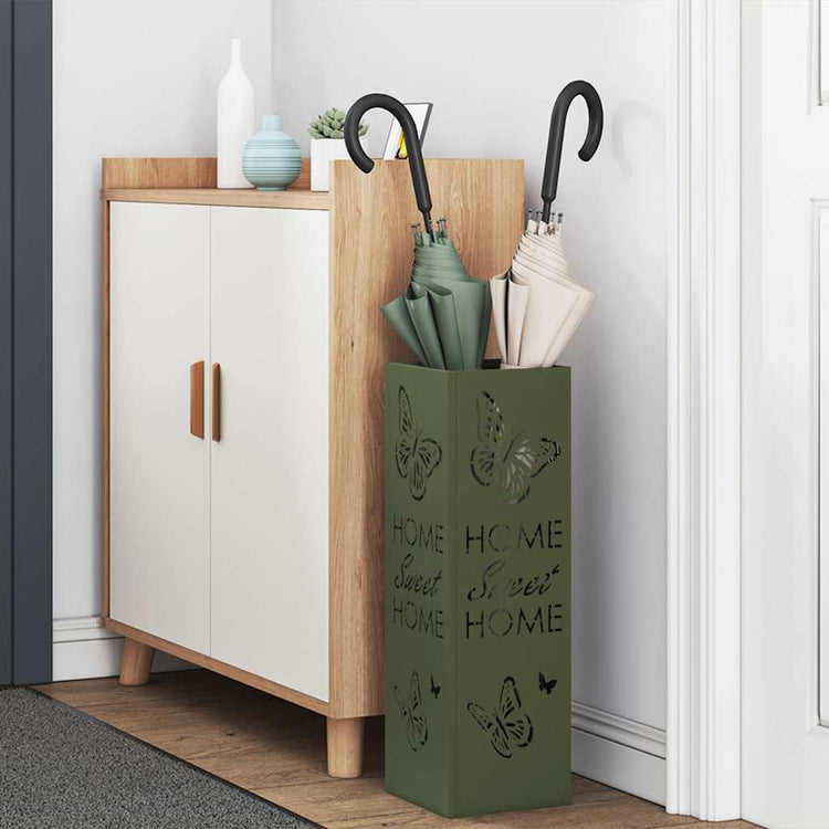 Vidaxx parapluie standard vert olive 15,5 x 15,5 x 49 cm métal