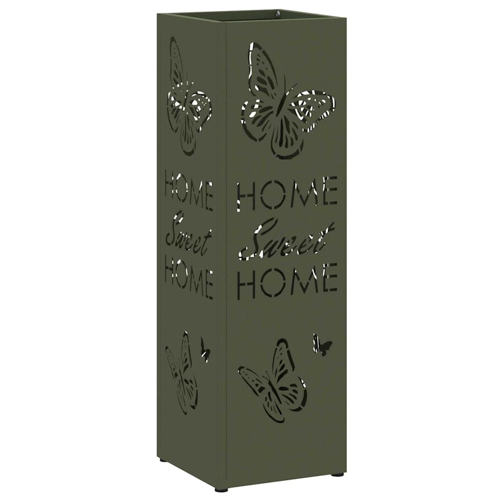 Vidaxx parapluie standard vert olive 15,5 x 15,5 x 49 cm métal