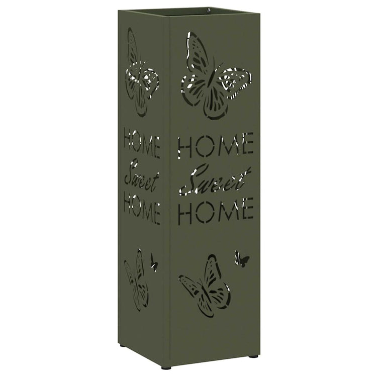 Vidaxx parapluie standard vert olive 15,5 x 15,5 x 49 cm métal