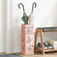 Vidaxl porte-parapluie avec rangement rose 15,5 x 15,5 x 49 cm en métal