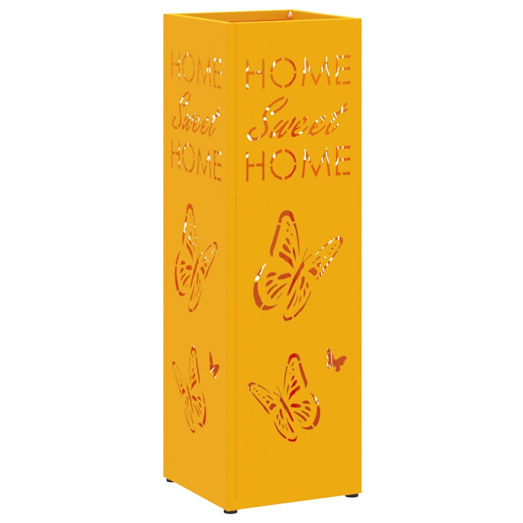 Vidaxl parapluie standard jaune moutarde 15,5 x 15,5 x 49 cm métal