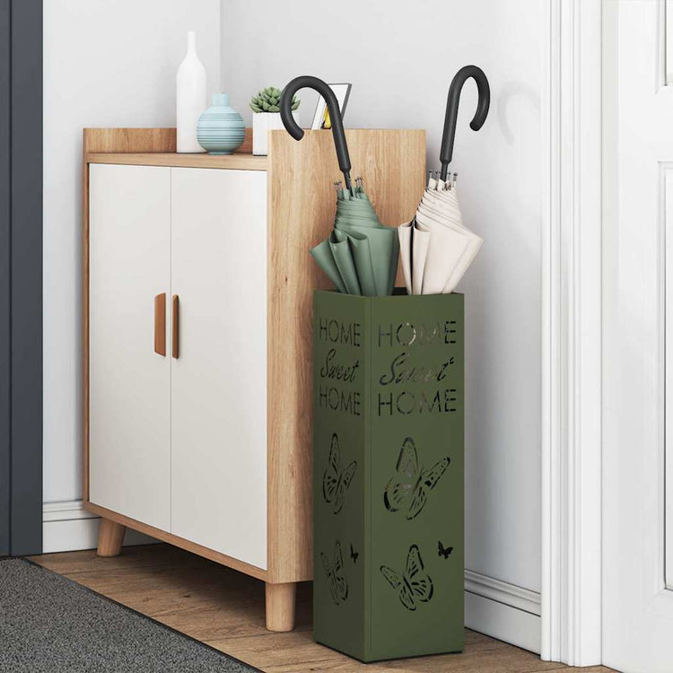 Vidaxx parapluie standard vert olive 15,5 x 15,5 x 49 cm métal