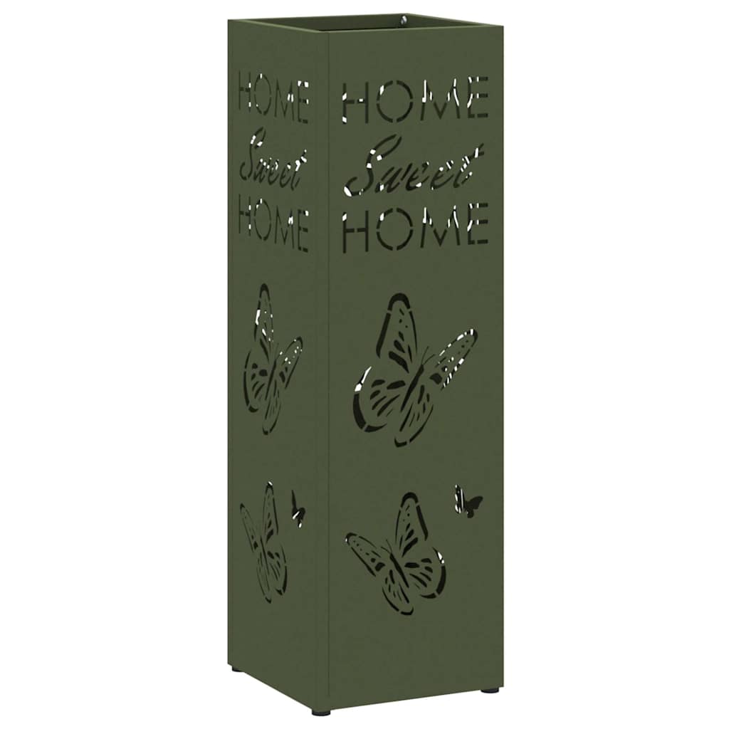 Vidaxx parapluie standard vert olive 15,5 x 15,5 x 49 cm métal
