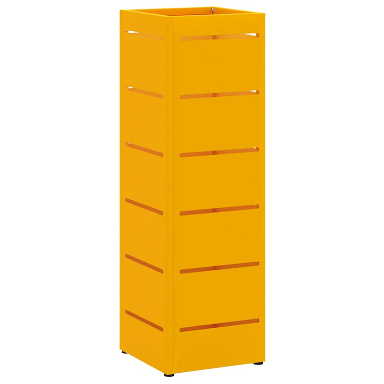 Vidaxl parapluie standard jaune moutarde 15,5 x 15,5 x 49 cm métal