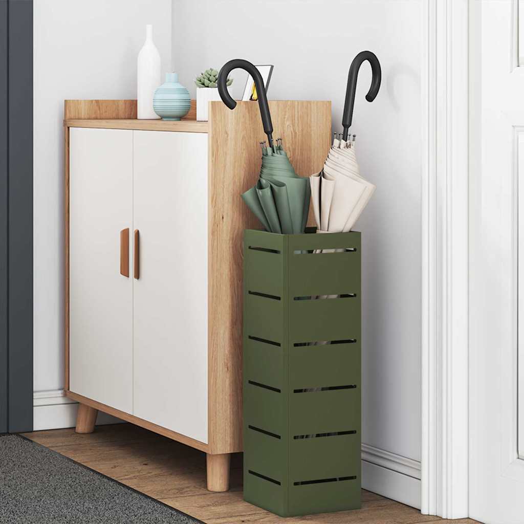 Vidaxx parapluie standard vert olive 15,5 x 15,5 x 49 cm métal